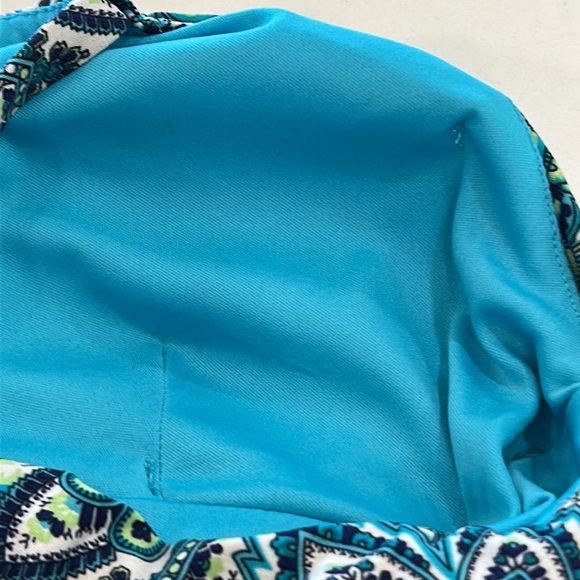 R & K Originals Print Jersey Dress with Halter Style Neck and Built In Bra sz.6 - Picture 8 of 8